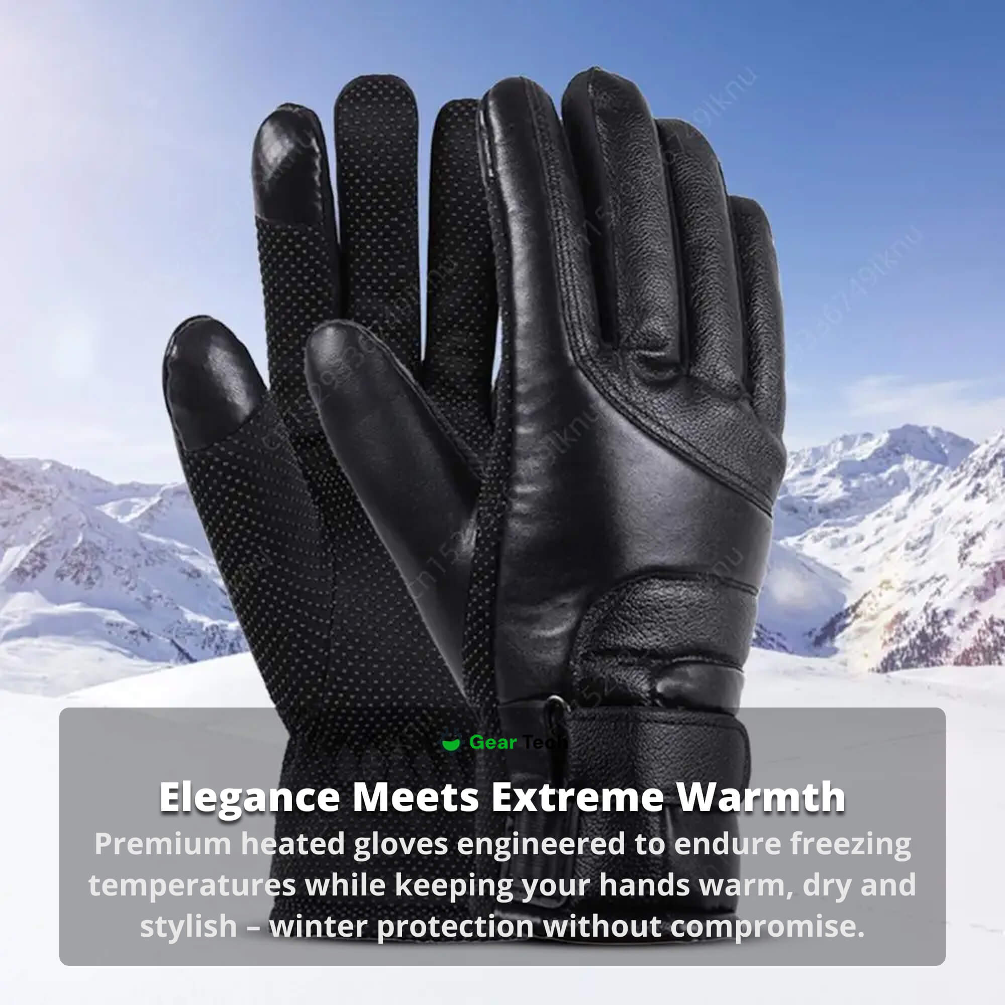 Touchscreen Waterproof Heated Gloves for Women, USB Rechargeable