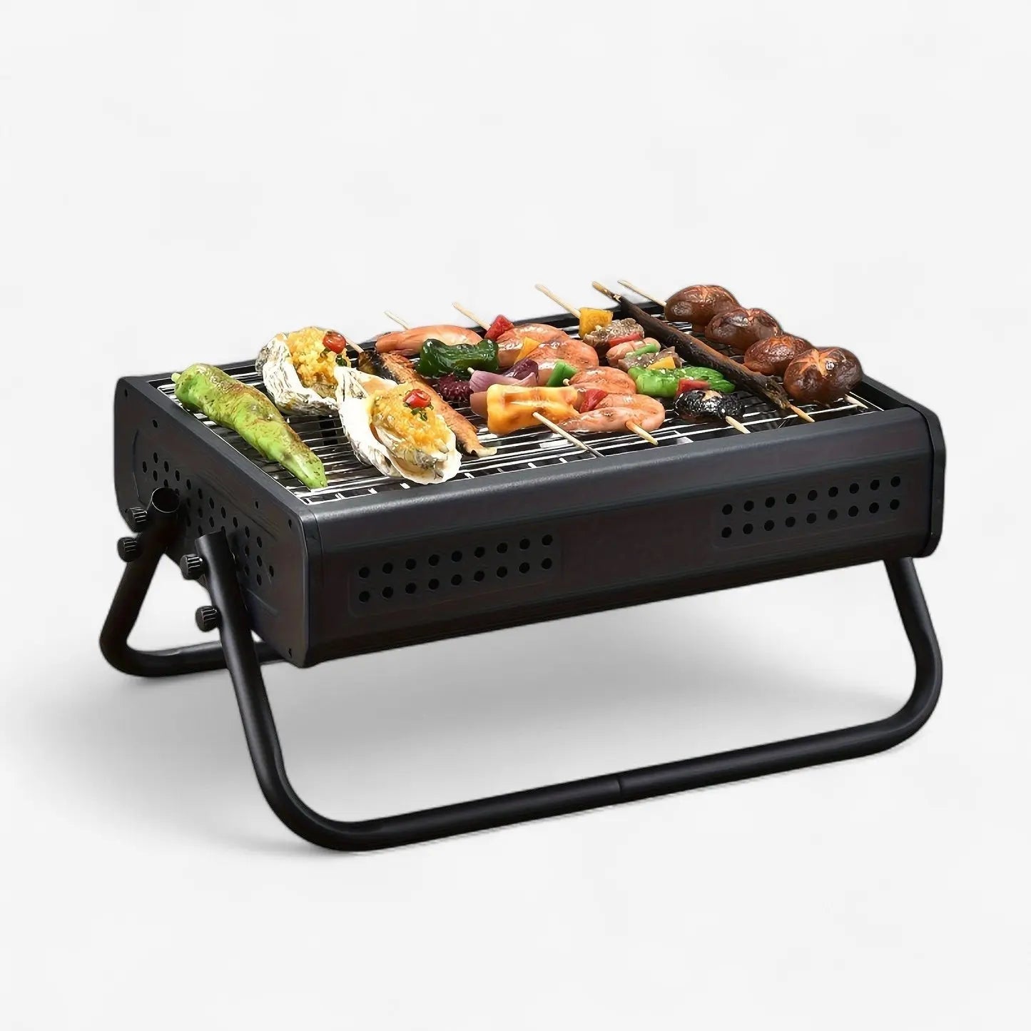 Charcoal Cooker | Portable | Foldable Handles | GrillGo