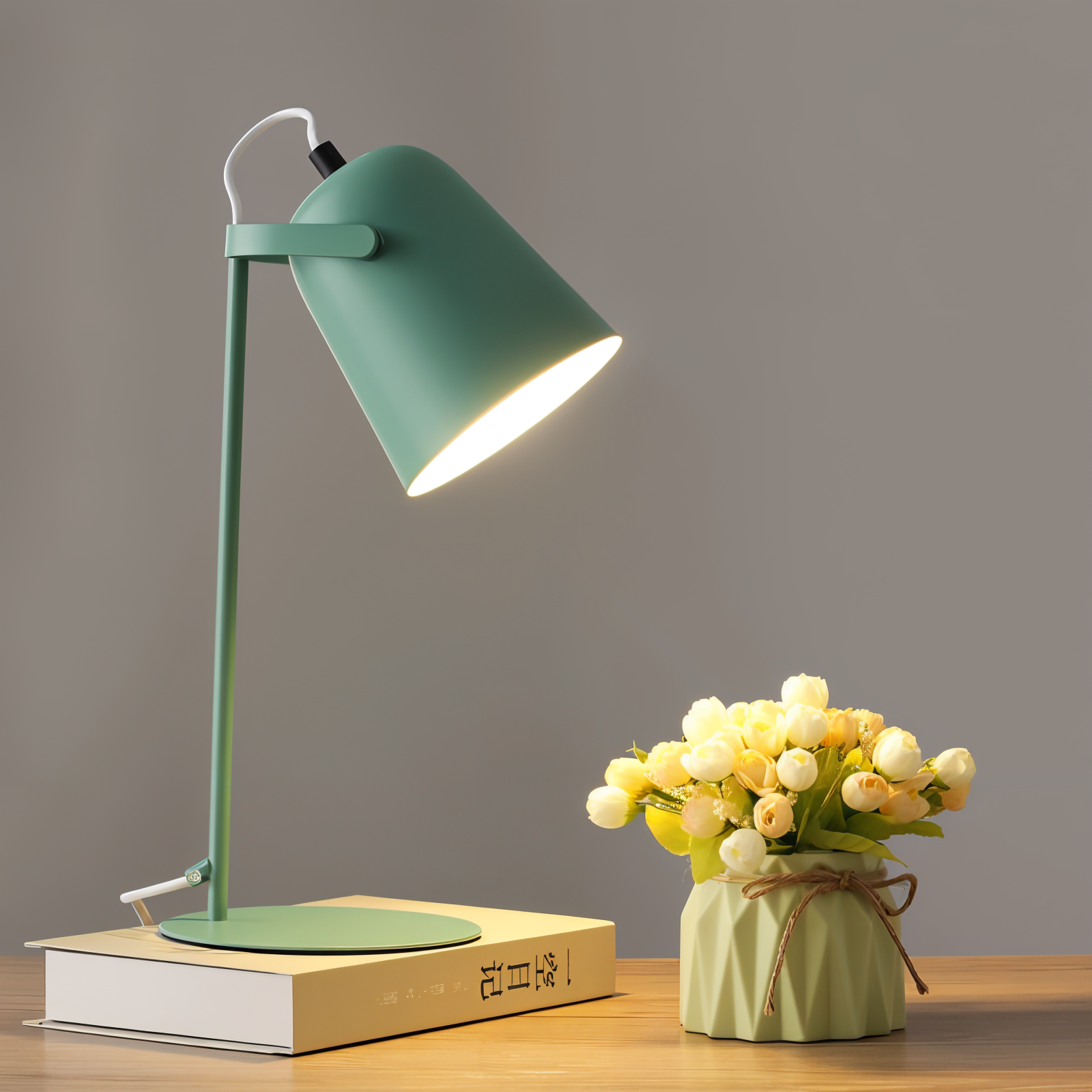Macaron Table Lamp - Nordic Yellow Desk Lamp - Adjustable Light