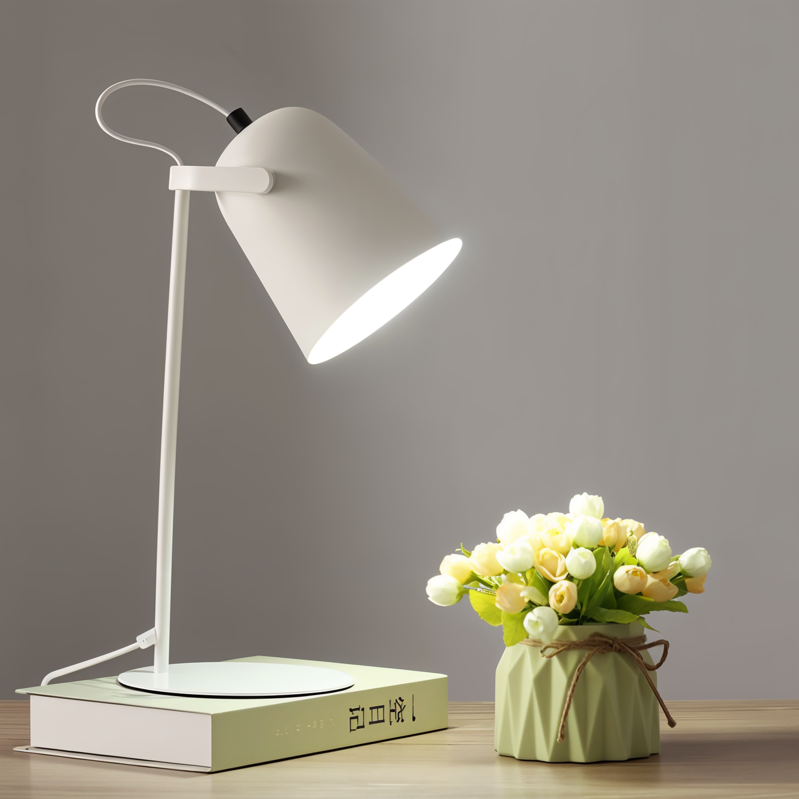 Macaron Table Lamp - Nordic Yellow Desk Lamp - Adjustable Light