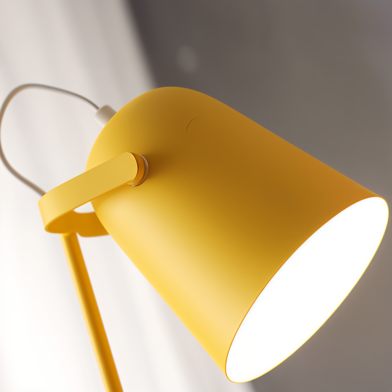 Macaron Table Lamp - Nordic Yellow Desk Lamp - Adjustable Light