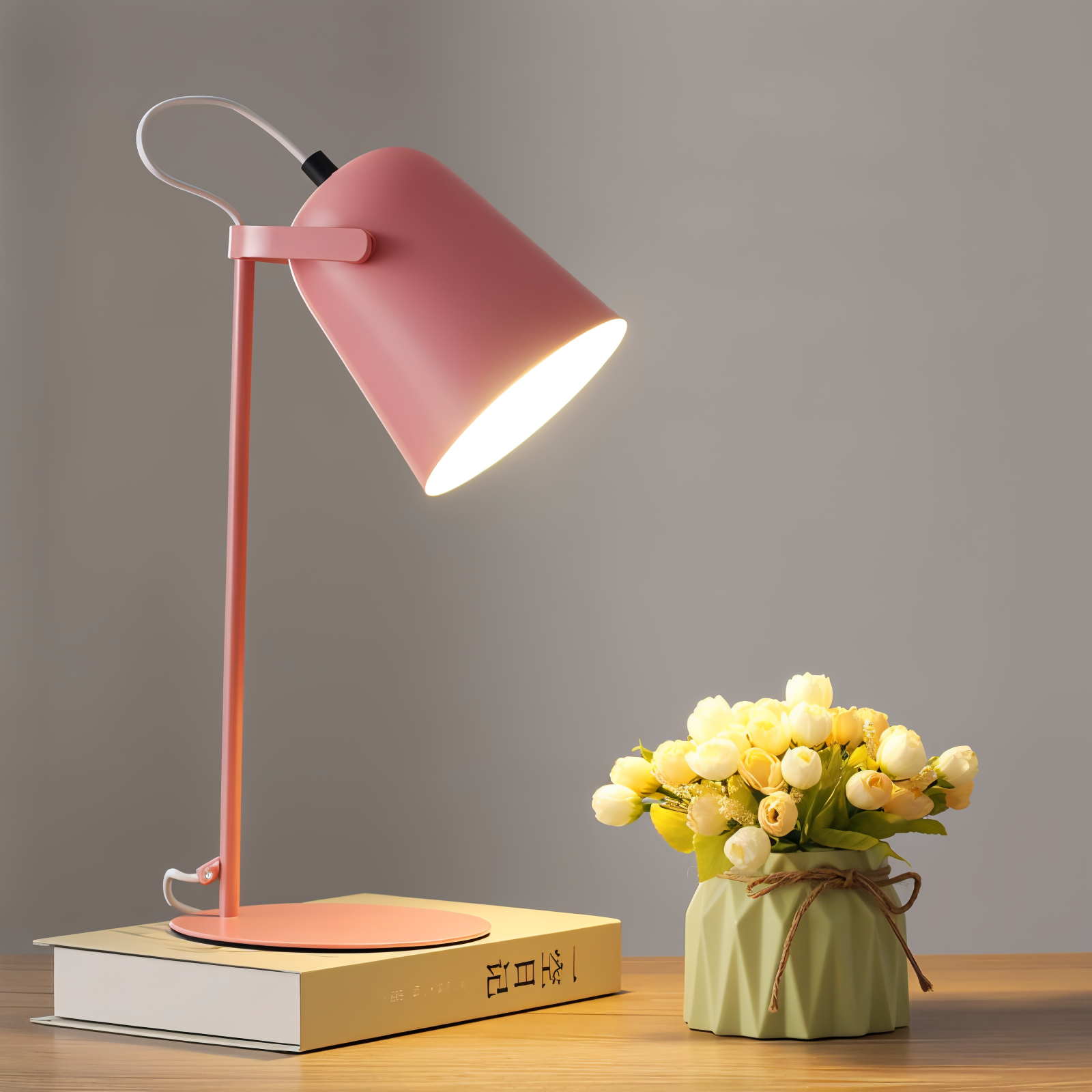 Macaron Table Lamp - Nordic Yellow Desk Lamp - Adjustable Light