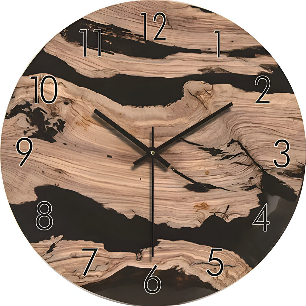 Silent Quartz Movement Wooden Wall Clock – Minimalist Design
