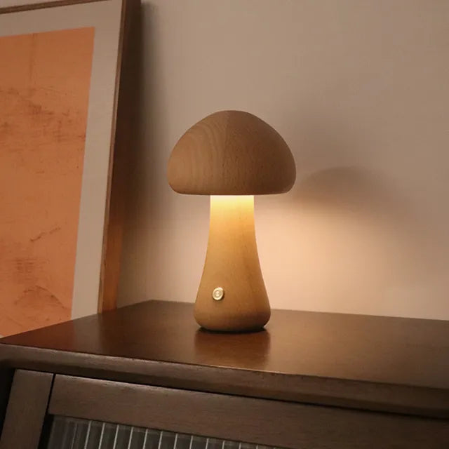 GloedGilde - Elegant Table Lamp in Mushroom Style