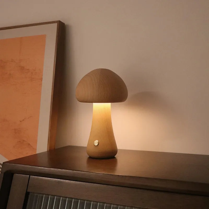 GloedGilde - Elegant Table Lamp in Mushroom Style
