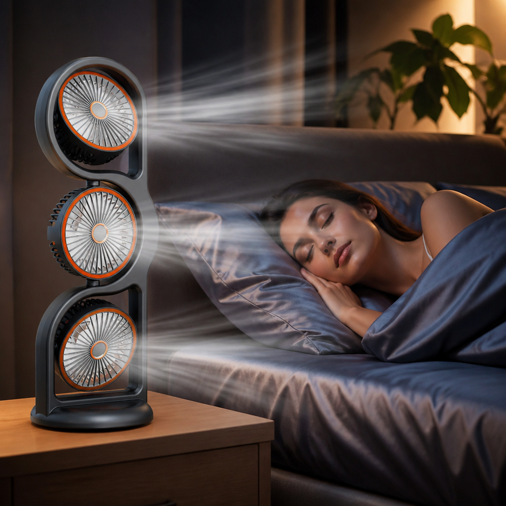 Portable Fan with Three Blades