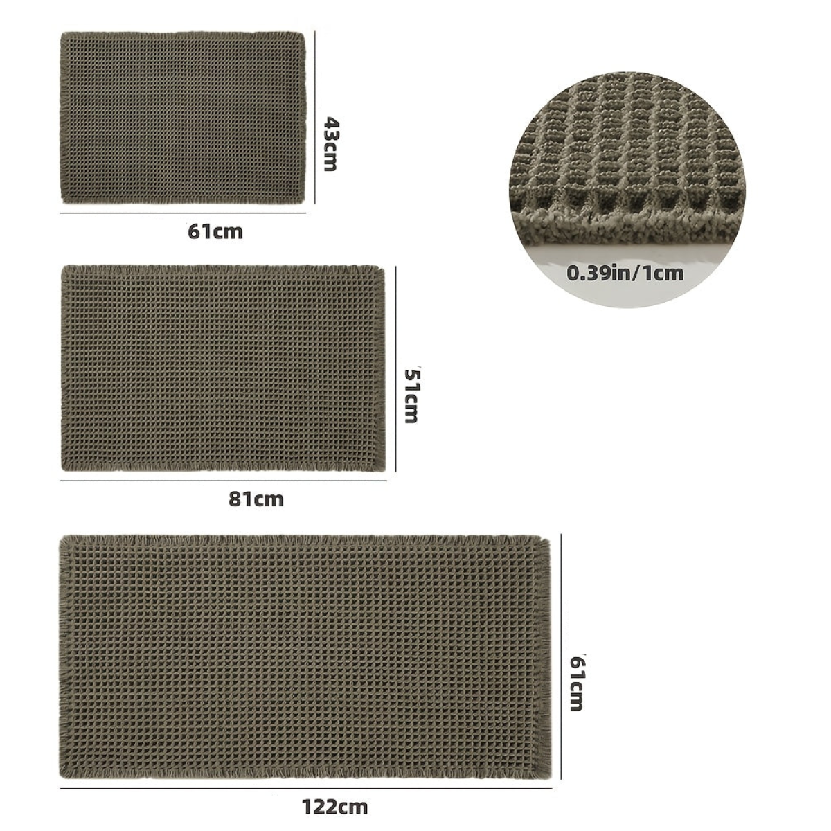 Quick-Absorbent Bath Mat for Instant Water Absorption
