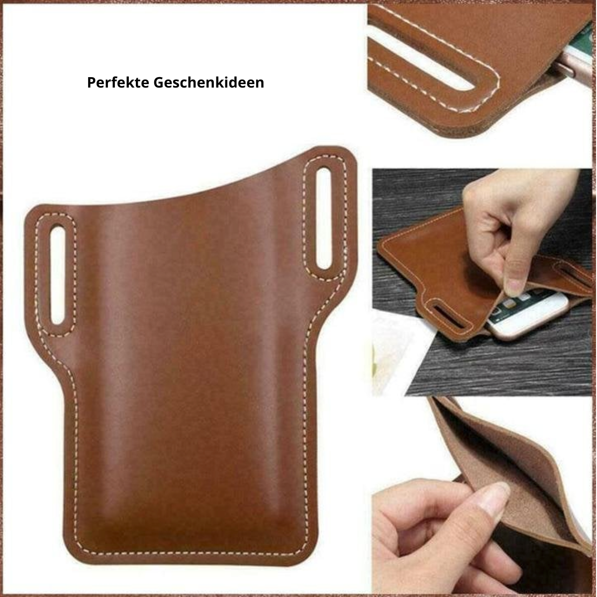 Elegant Leather Belt Bag for Your Smartphone
