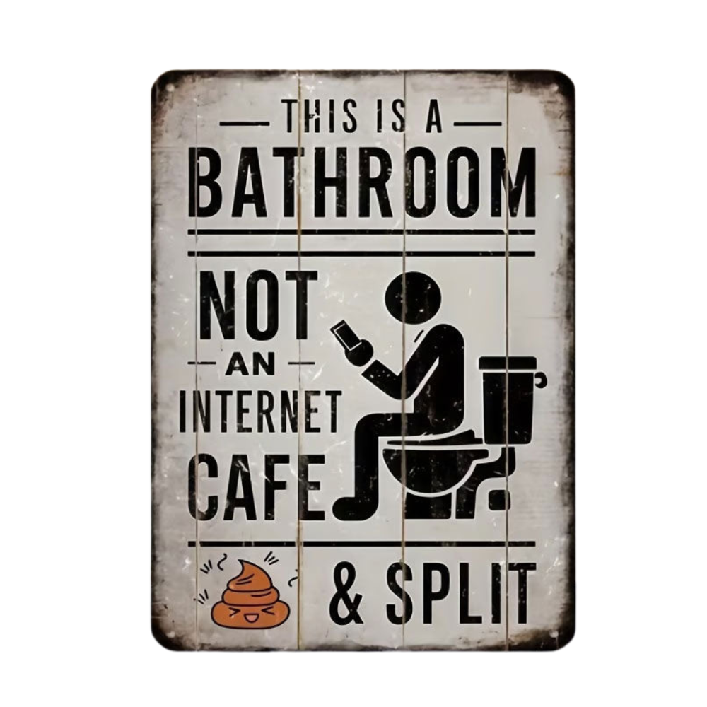 Bathroom Clarity and Fun Sign – No More Waiting Times!
