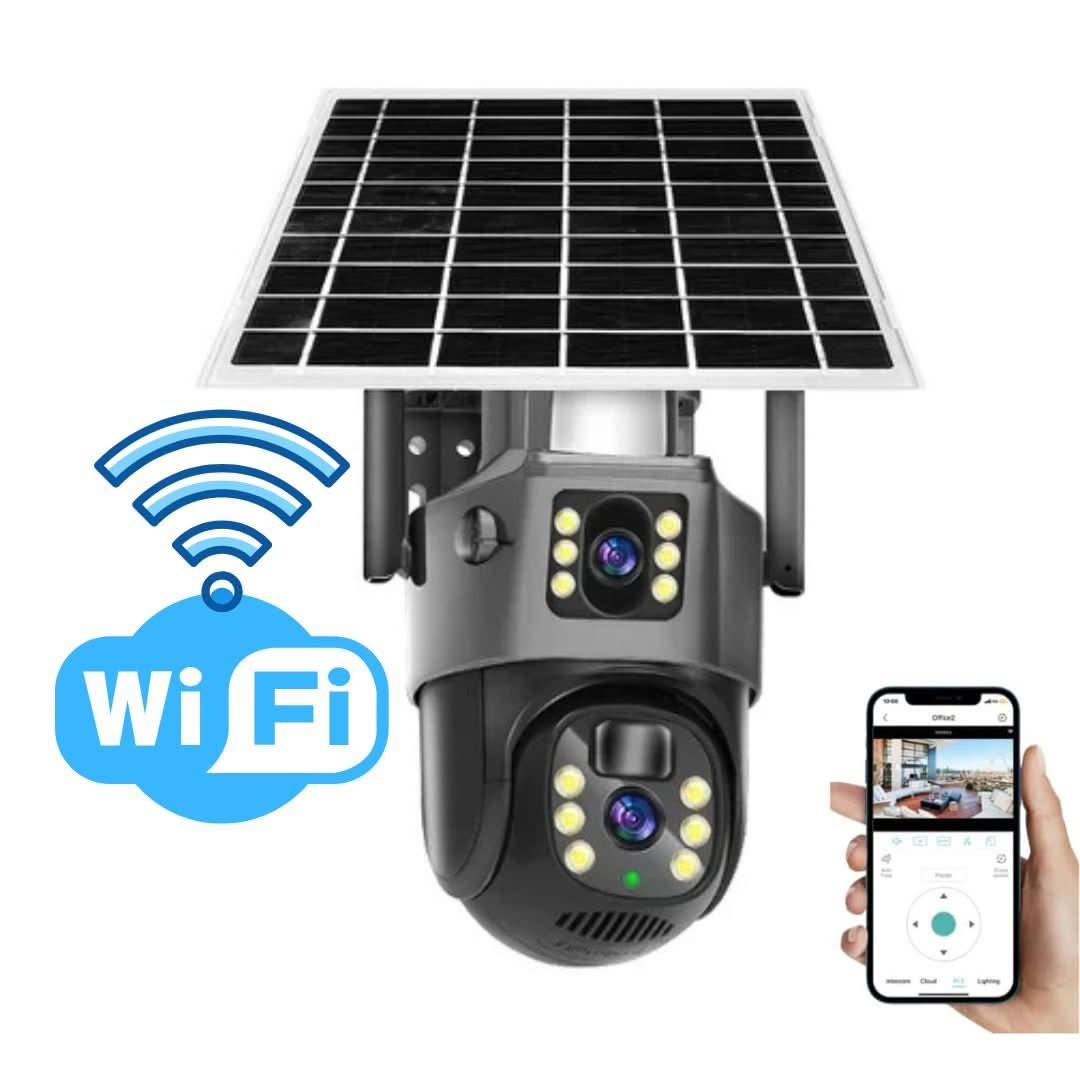 360-Degree View Wireless Security Camera with Solar Panel – 4K Resolution