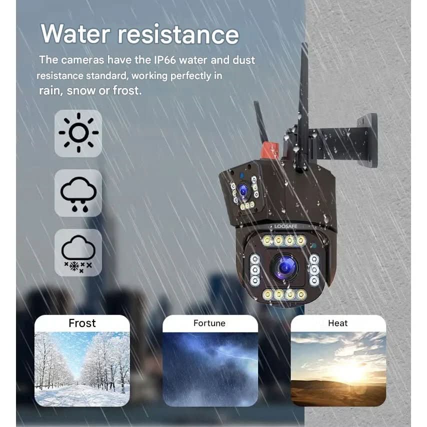 360-Degree View Wireless Security Camera with Solar Panel – 4K Resolution