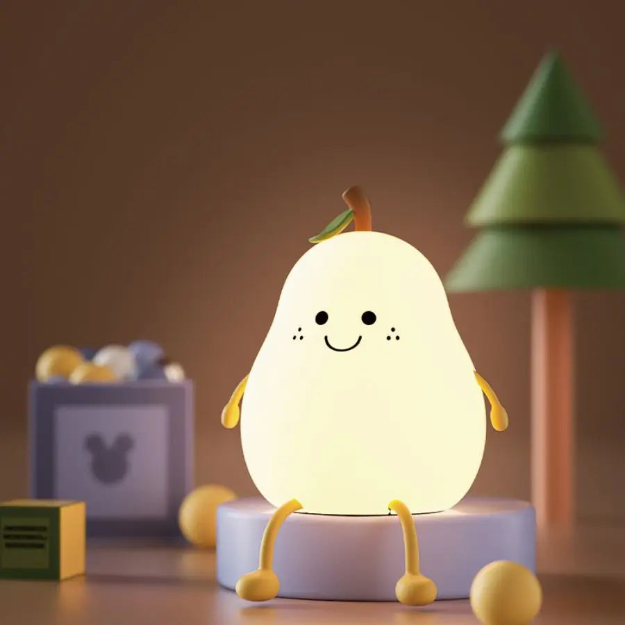 Soft Glowing Pear-shaped Silicone Night Light
