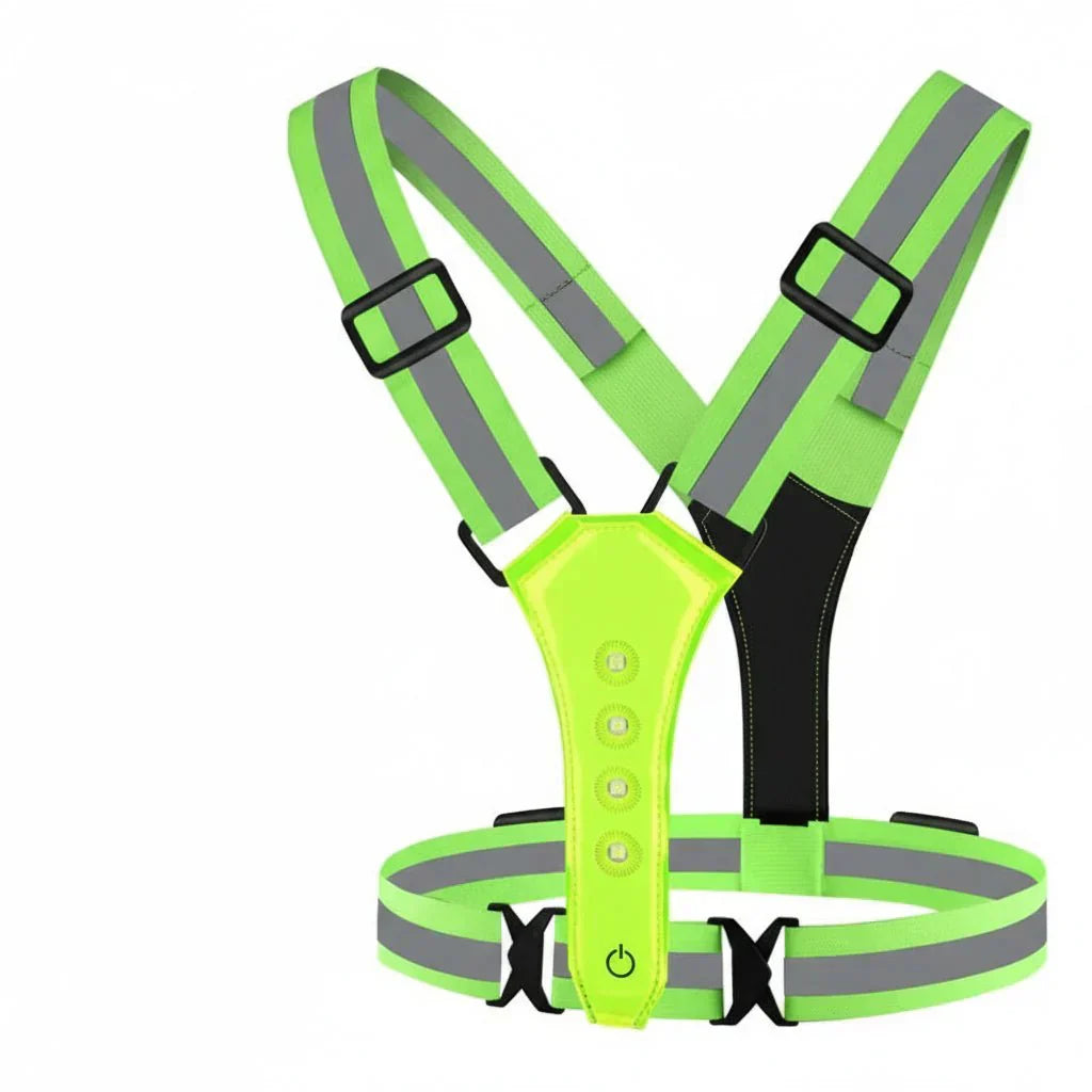 LED Safety Vest for High Visibility with USB Rechargeable Lights