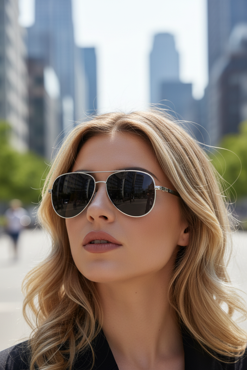 UV400 Anti-Glare Aviator Sunglasses