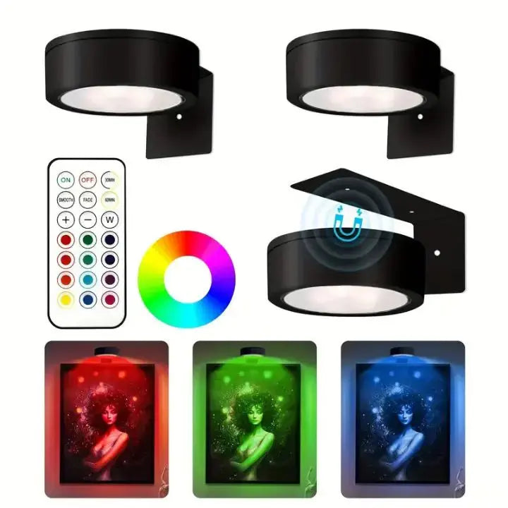 Magnetic LED Light for Stylish Artwork Illumination