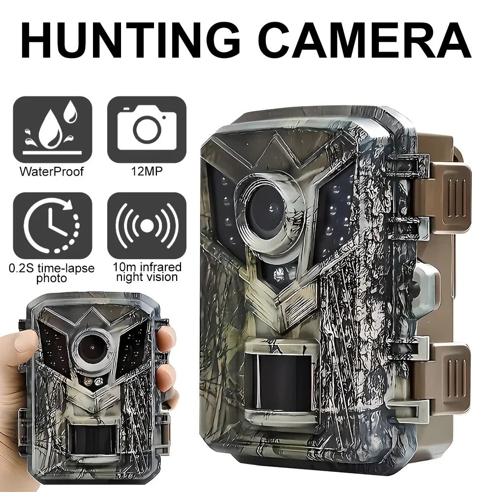 Compact HD Trail Camera with Night Vision and Waterproof Design