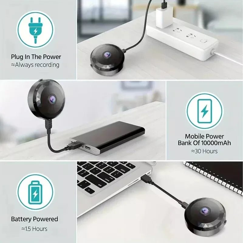 Mini WiFi Security Camera 1080P with Night Vision and Motion Alerts