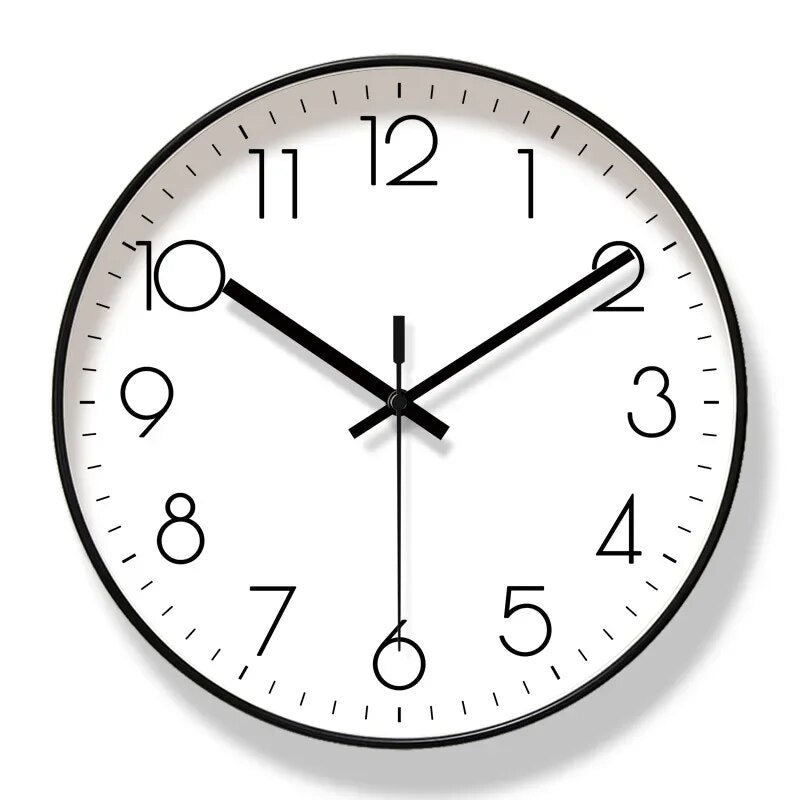 Contemporary Black Wall Clock Featuring Quartz Accuracy