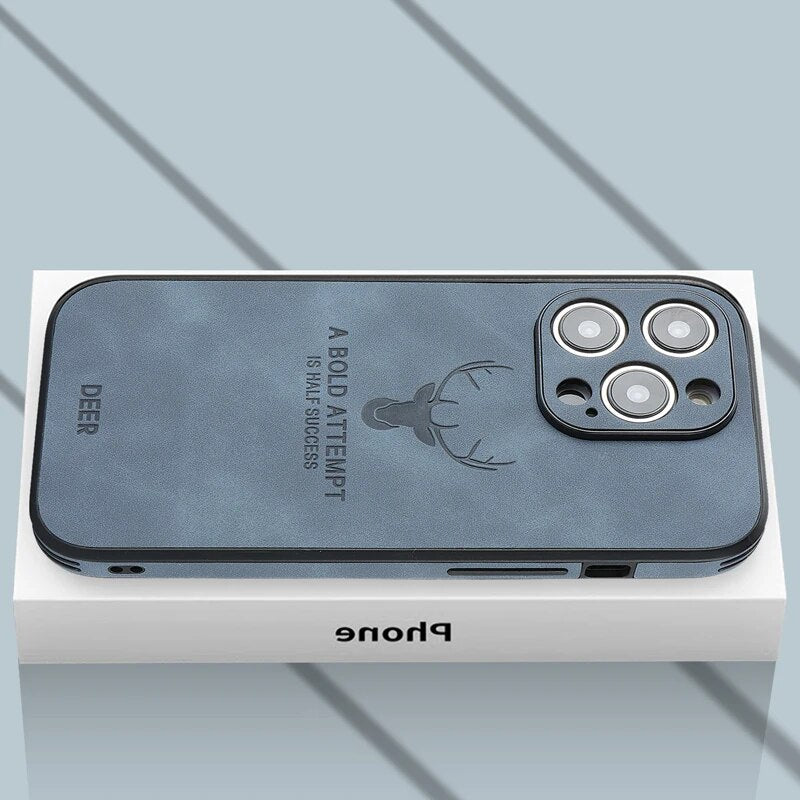 Slim Shockproof Smartphone Case in Genuine Leather – Stylish Protection