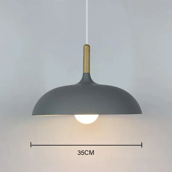 Ceiling Lamp Crafted from Northern Oak