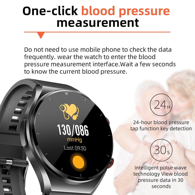 Smartwatch for Health Tracking with ECG and Blood Sugar Monitoring