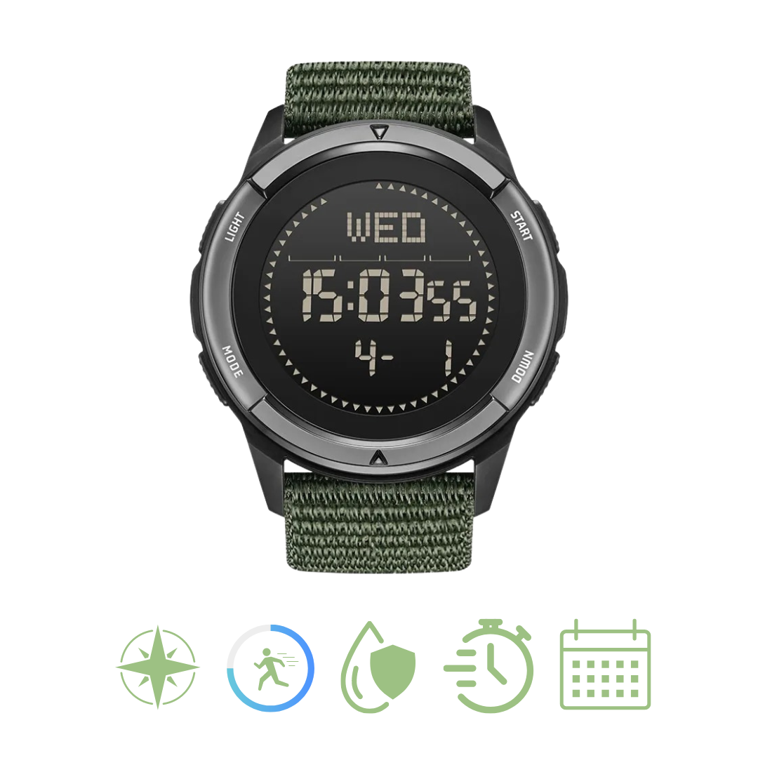Outdoor Explorer Watch Featuring Carbon Fiber Case for Adventures