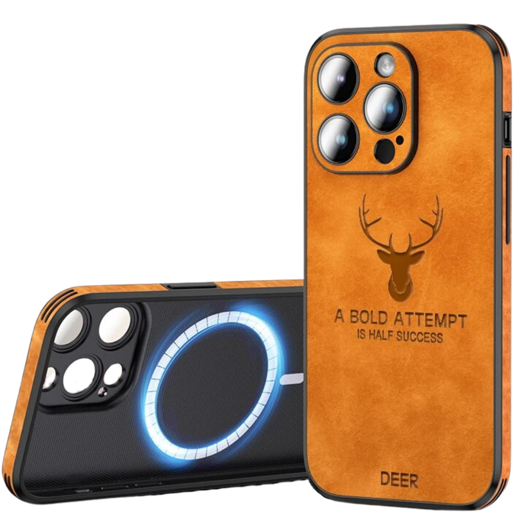 Slim Shockproof Smartphone Case in Genuine Leather – Stylish Protection