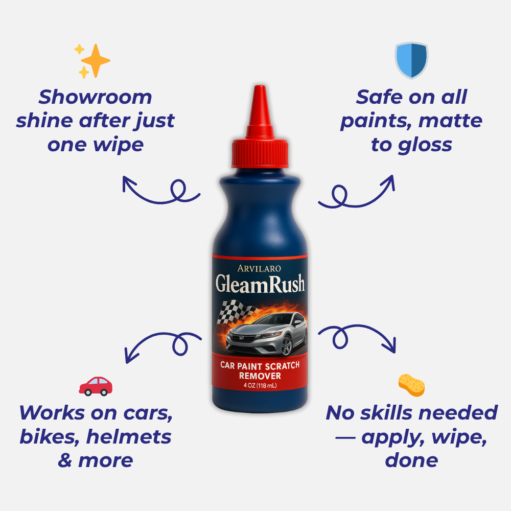 GleamRush™ — Erase Scratches Instantly and Drive Proud with Mirror Shine