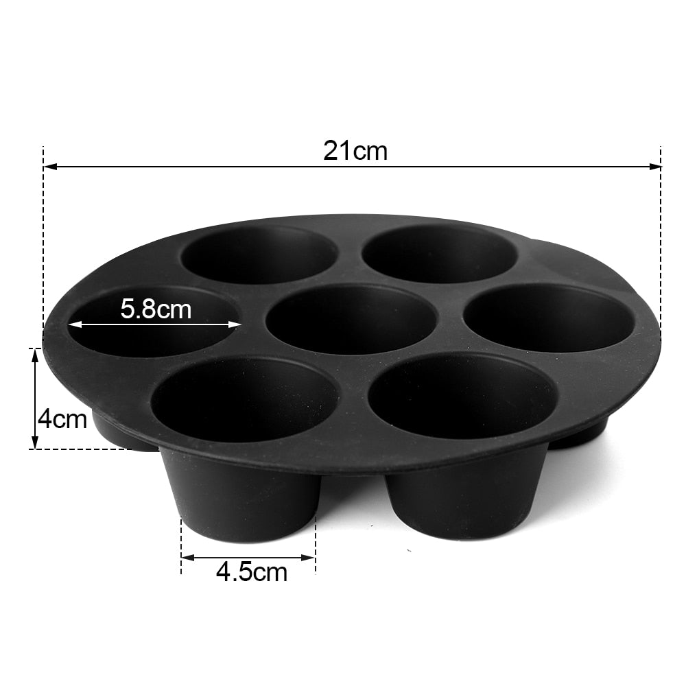 Non-Stick Silicone Baking Mold for Muffins and Desserts – Cupcake Tray for Air Fryers and Ovens