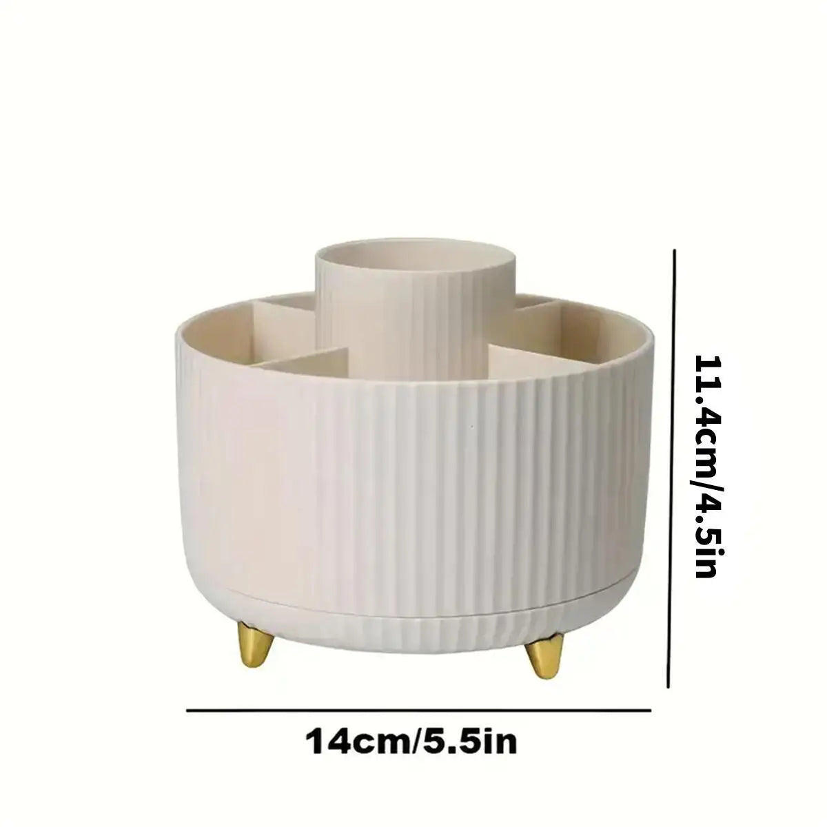 Rotating Makeup Organizer with 5 Compartments - 360° Design