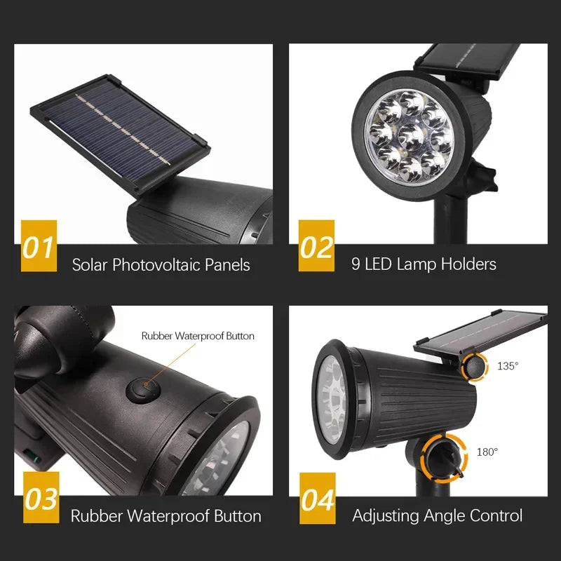 Outdoor Solar LED Garden Spotlight
