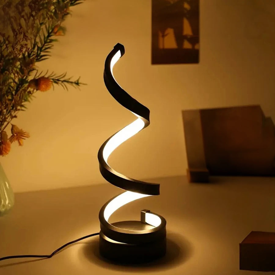 Spiral Table Lamp | Dimmable Modern USB Desk Lamp | Bedside Lamp | Table Lamp
