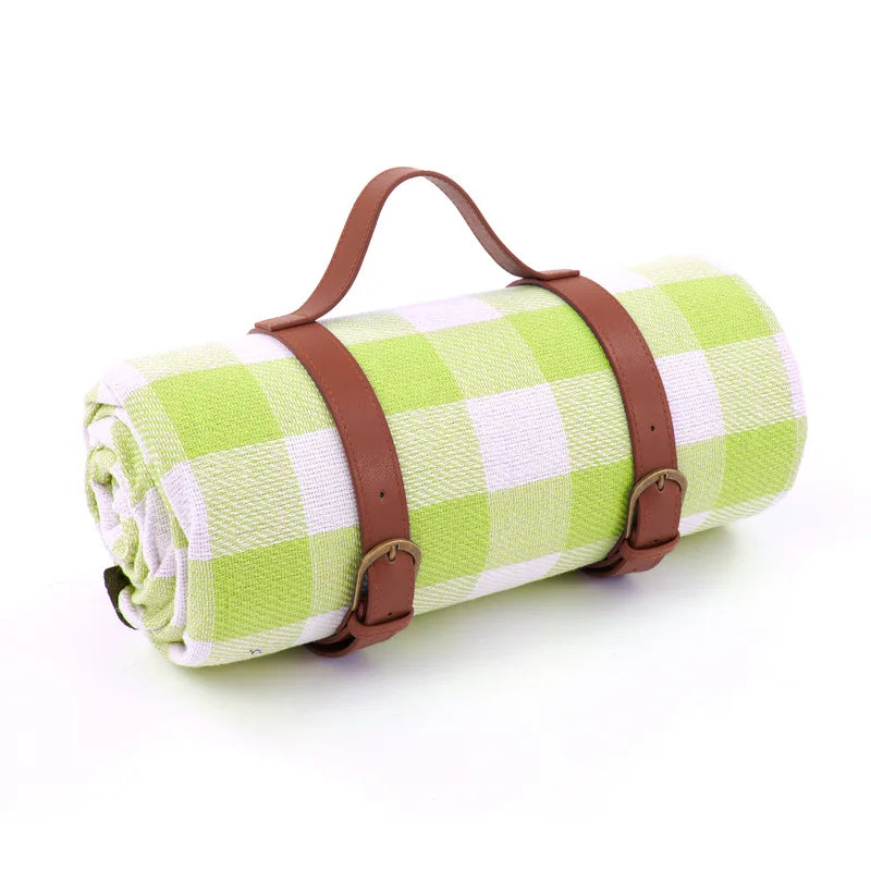 Waterproof Picnic Blanket with Leather Carry Strap