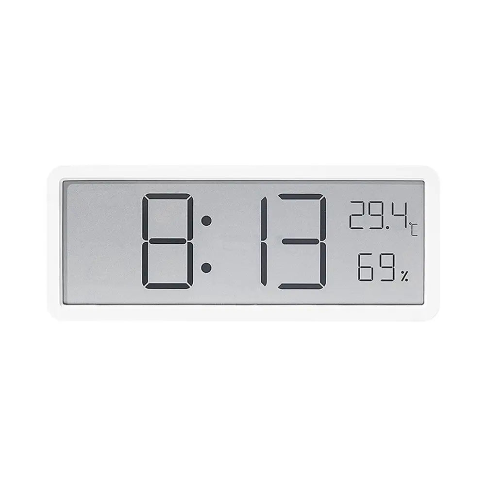 Digital Wall Clock Displaying Temperature and Humidity