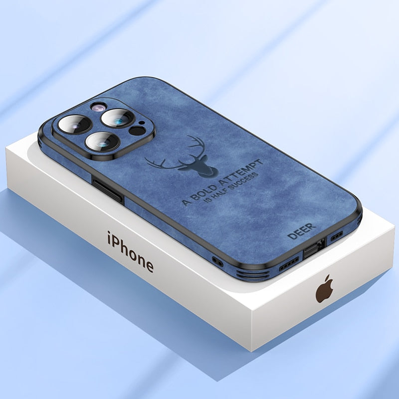 Slim Shockproof Smartphone Case in Genuine Leather – Stylish Protection
