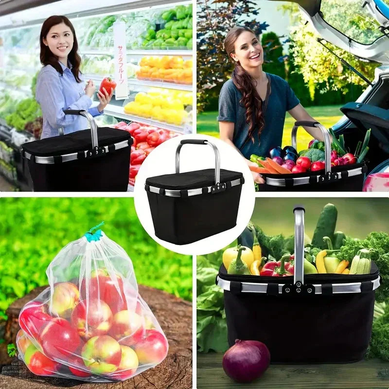 Insulated Picnic Basket for Outdoor Use