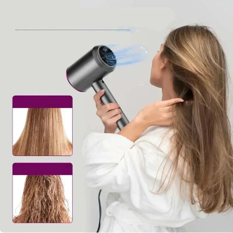Quiet High-Speed Hair Dryer Brush – Fast Drying, Low Noise, Anti-Frizz