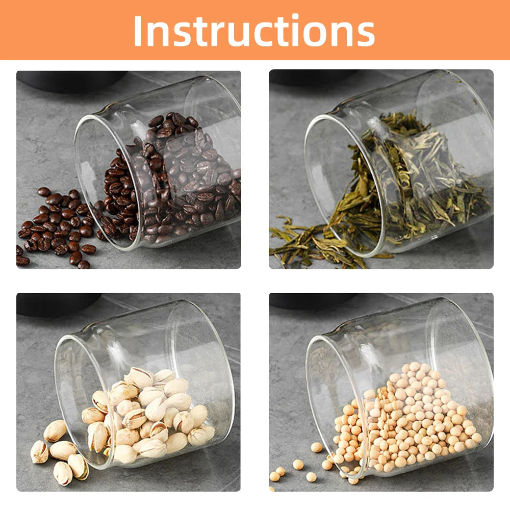 Borosilicate Glass Vacuum Storage Jar