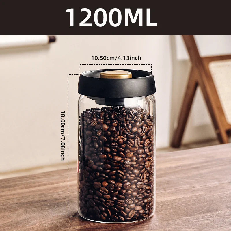Borosilicate Glass Vacuum Storage Jar