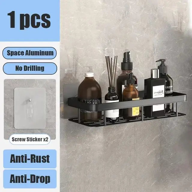 Aluminum Shower Shelf for Easy Installation Without Drilling