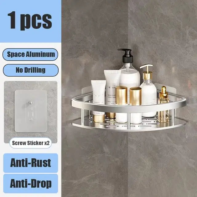 Aluminum Shower Shelf for Easy Installation Without Drilling