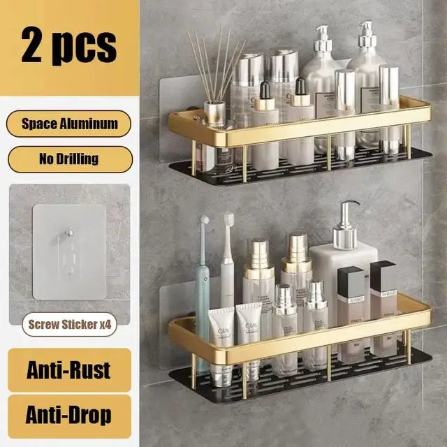 Aluminum Shower Shelf for Easy Installation Without Drilling