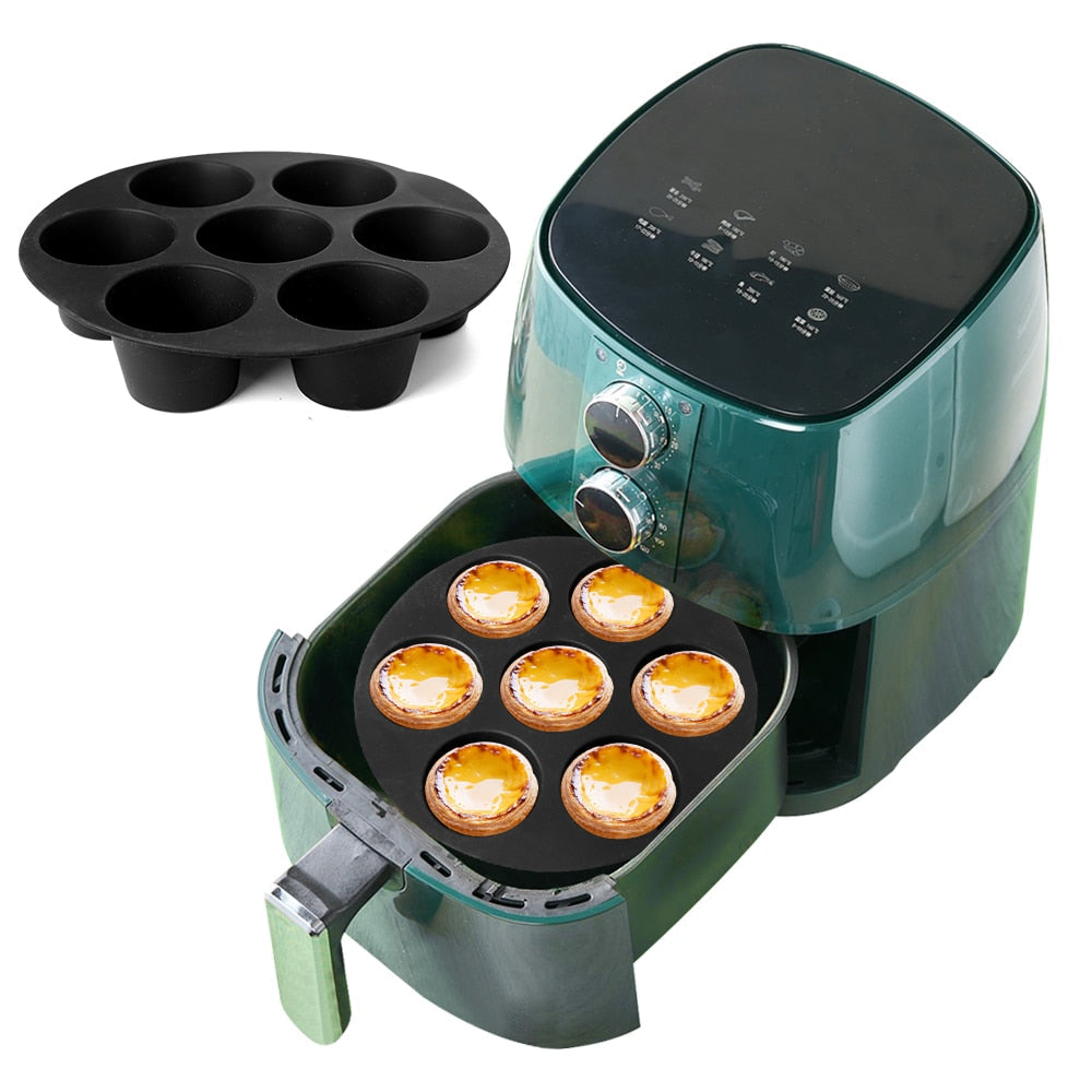 Non-Stick Silicone Baking Mold for Muffins and Desserts – Cupcake Tray for Air Fryers and Ovens
