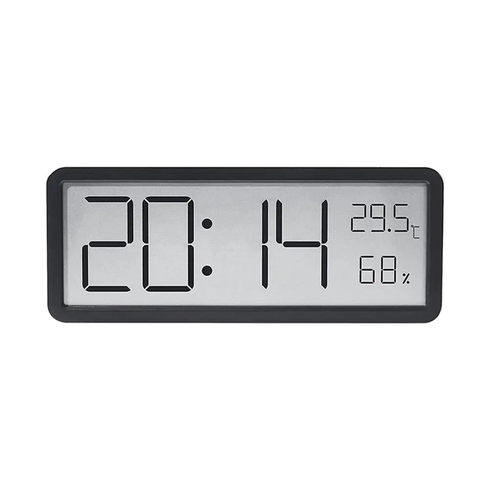 Digital Wall Clock Displaying Temperature and Humidity
