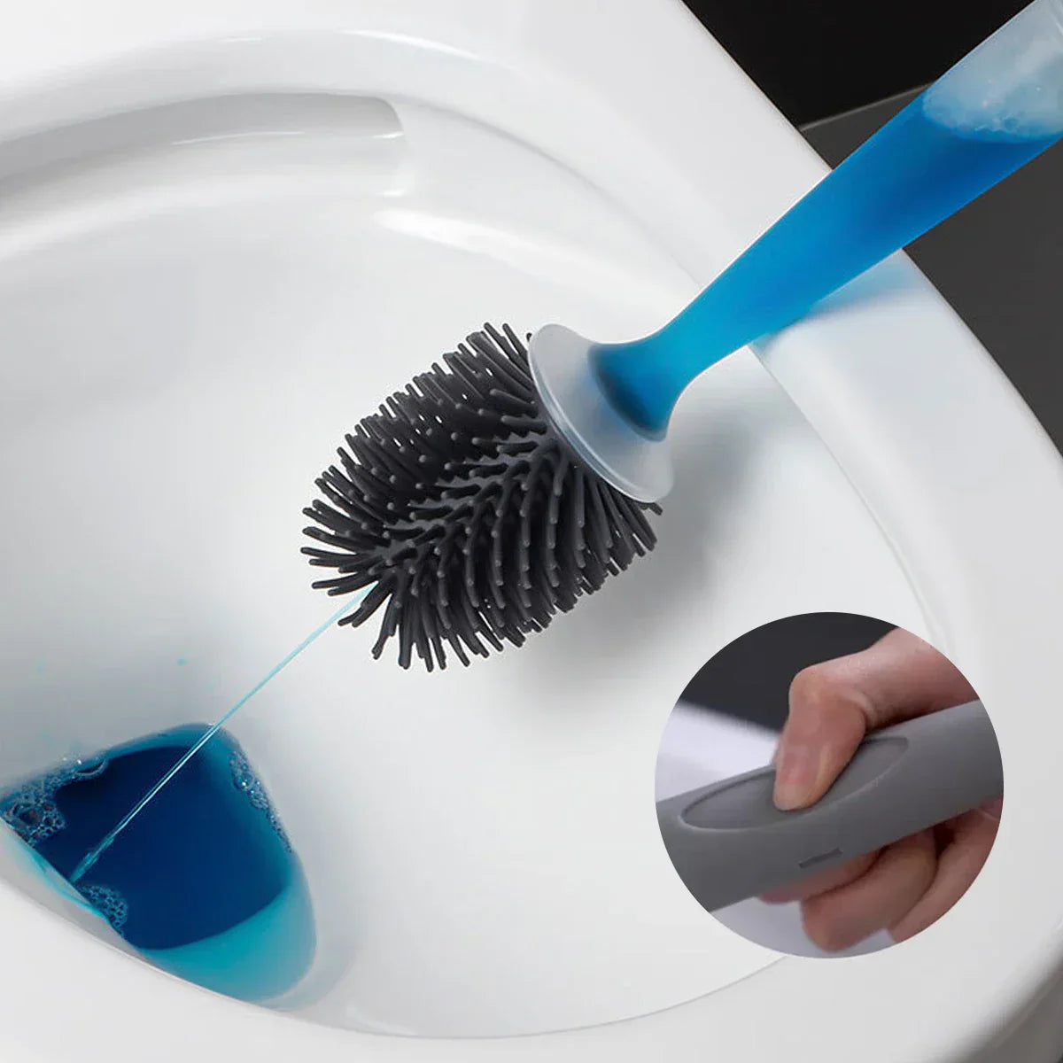 Silicone Toilet Brush with Soap Dispenser