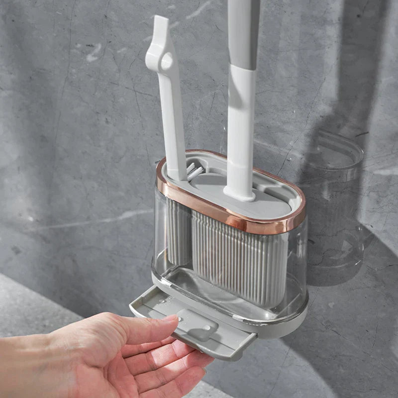 Silicone Toilet Brush Set with Holder