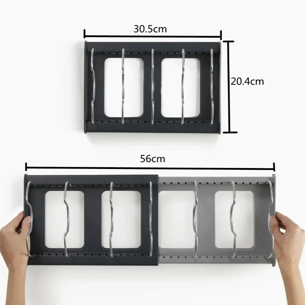 Expandable Pot Lid Holder and Pan Organizer