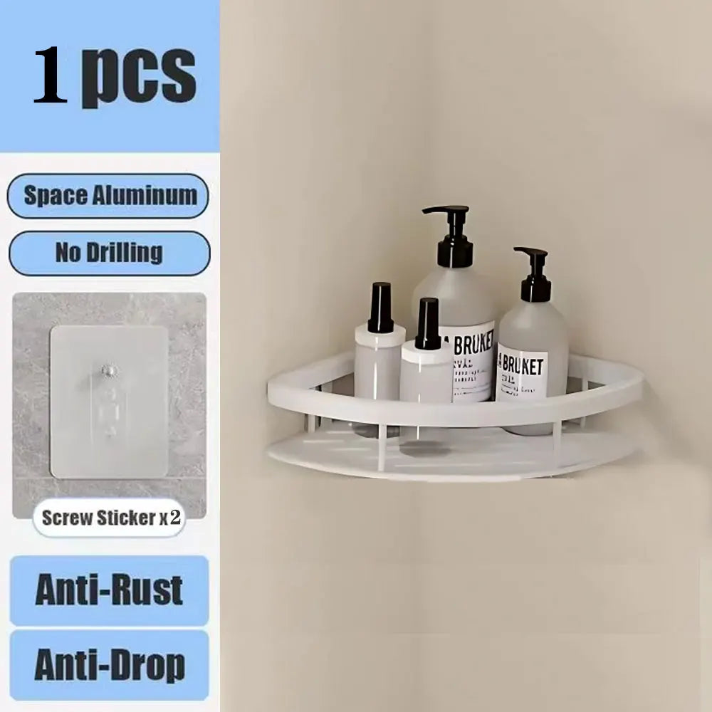Aluminum Shower Shelf for Easy Installation Without Drilling