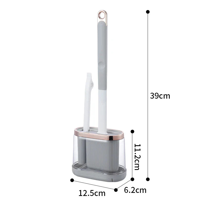 Silicone Toilet Brush Set with Holder