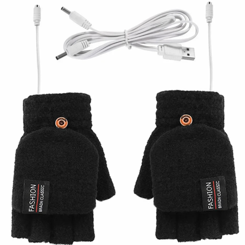 USB Rechargeable Heated Gloves with Three Heat Levels